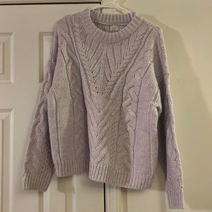 Women’s Light Purple Crewneck Cable Stitch Pullover Sweater - Brand: A New Day